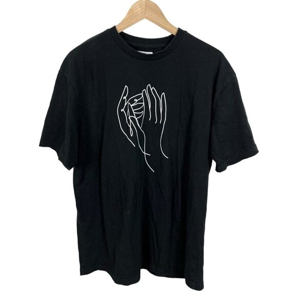 Topman Other - Topman Black T-shirt With Hand Sketch Graphic Size Medium Cotton Men’s